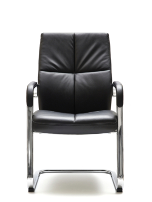 SILLON DUBLIN RESPALDO BAJO PATIN NEGRO
